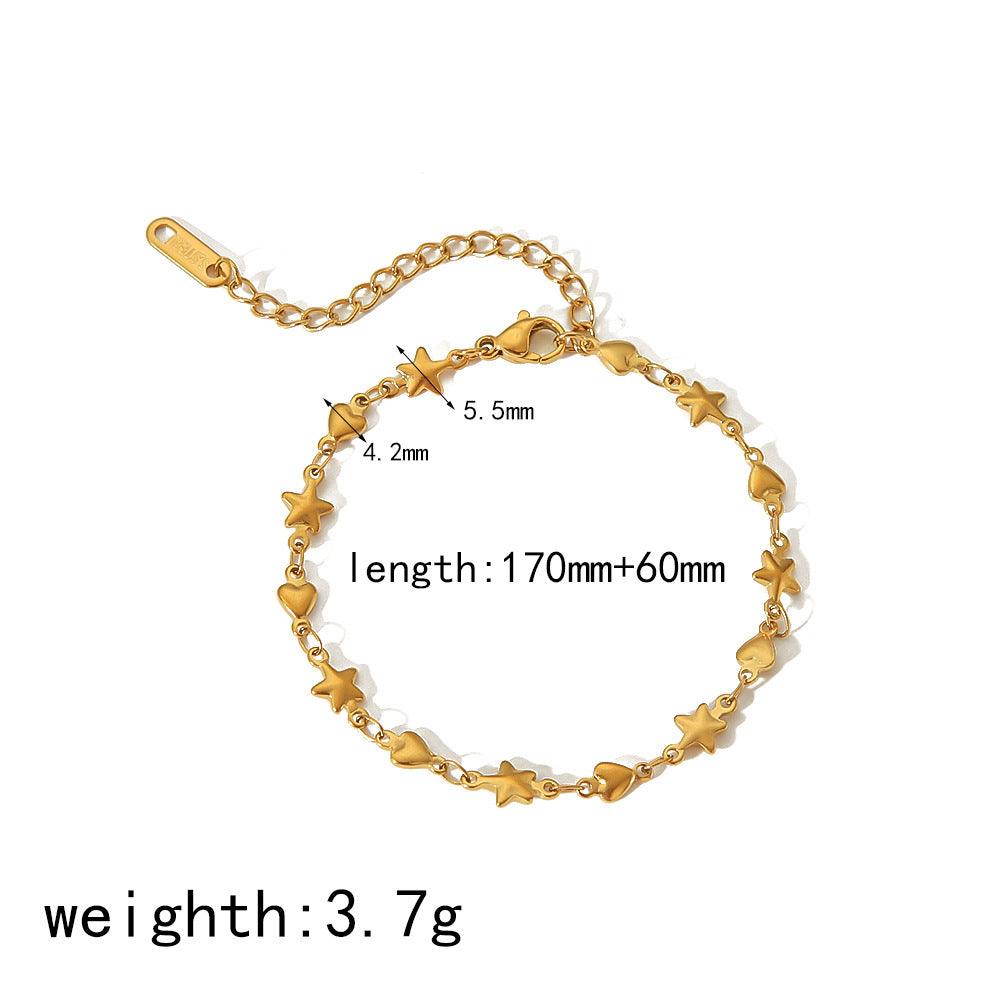 18K Gold Stainless Steel Bracelet Does Not Fade