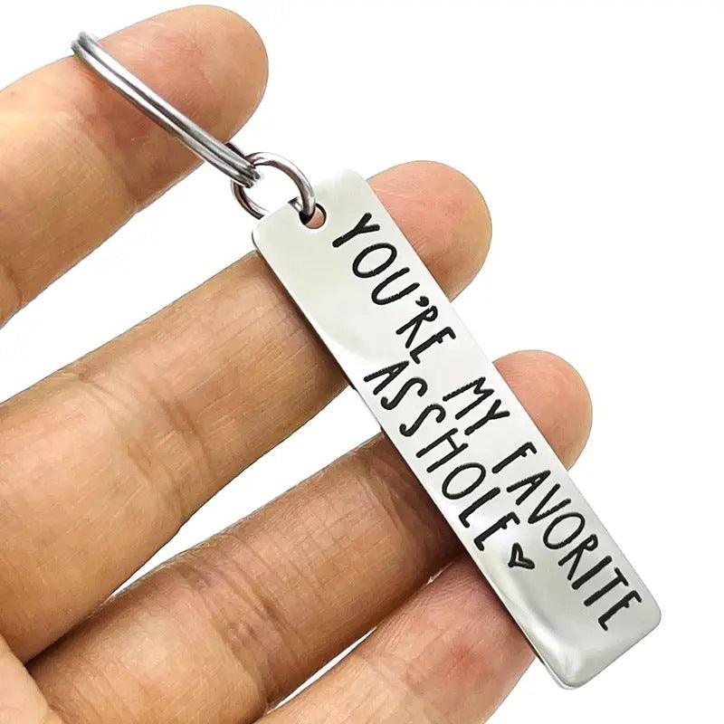 Favourite Asshole Laser Marking And Lettering Key Ring