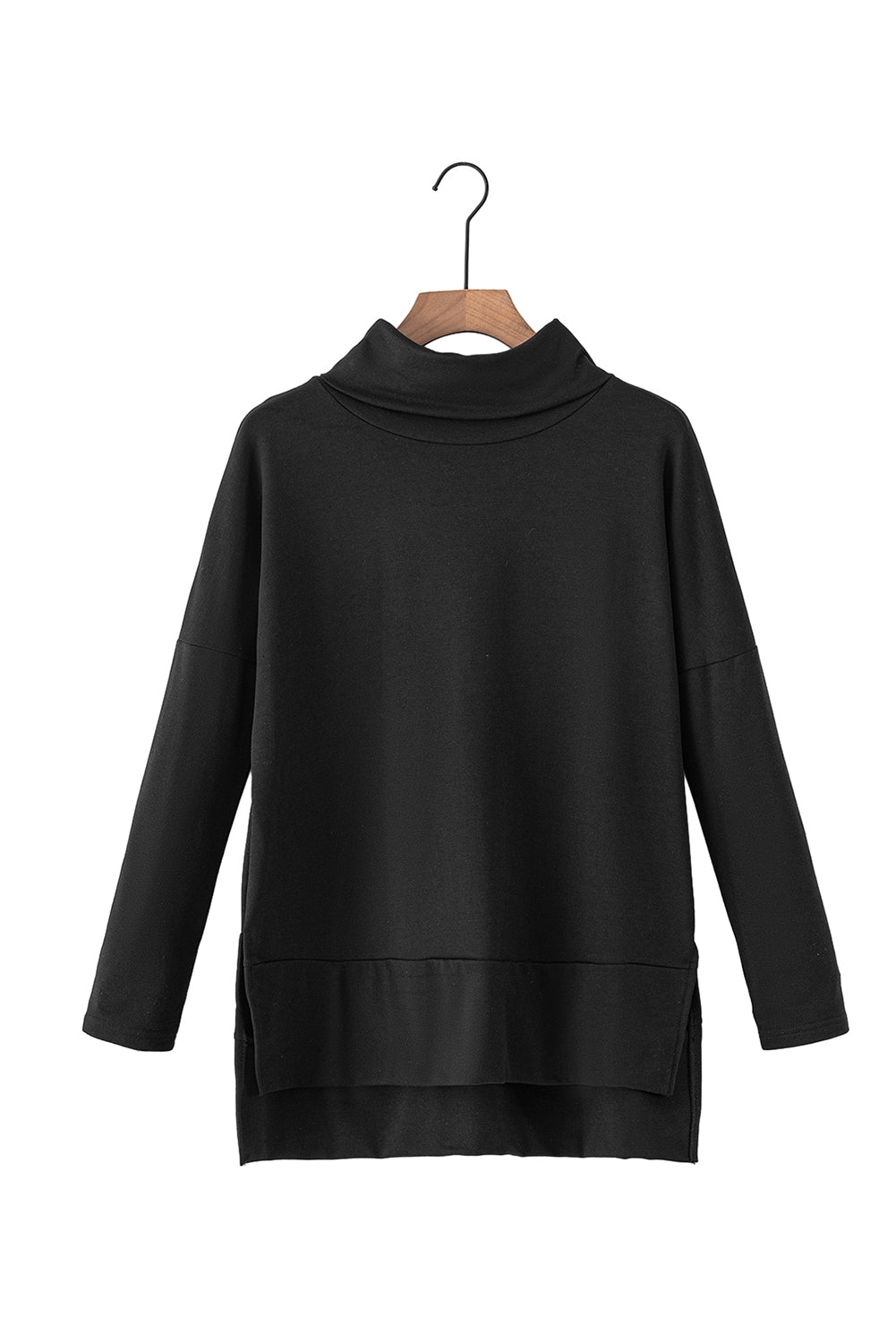 Black Cowl Neck Shift Tunic Top