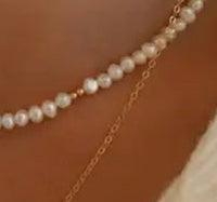 Vintage Natural Grain Of Rice Pearl Necklace Eight Awn Star