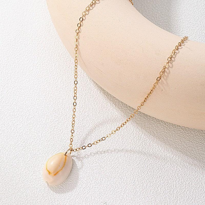 Single Layer Beach Shell Necklace, Niche, Personalized, Fashionable, Collarbone Chain, Simple Necklace